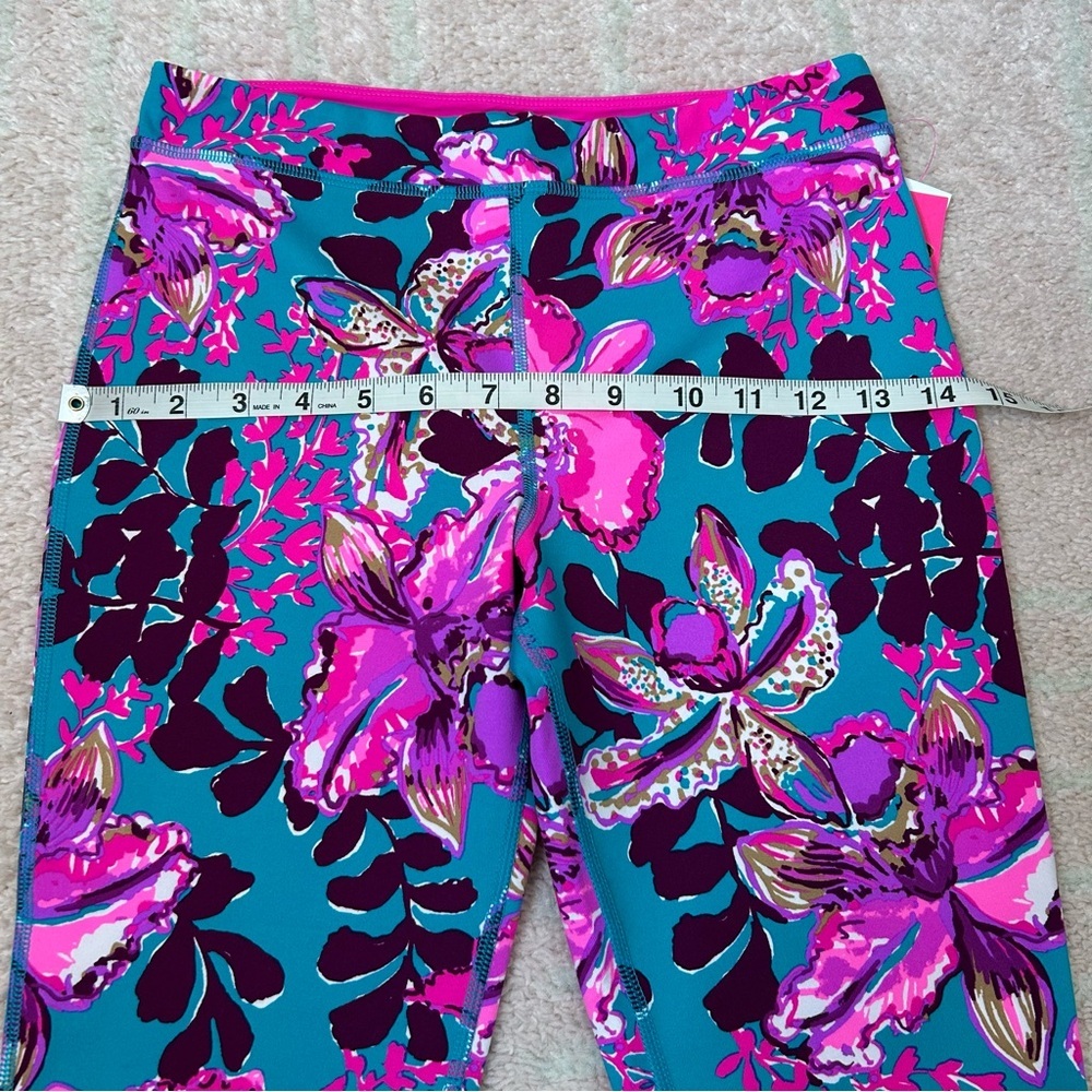 NWT Lilly Pulitzer Luxletic Floral Print Leggings Size XL 12/14 Outdoors Spring - Picture 7 of 10
